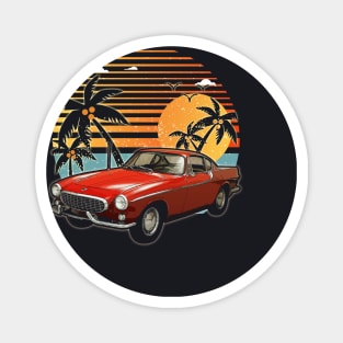 Volvo P1800 1961 car sunset Magnet